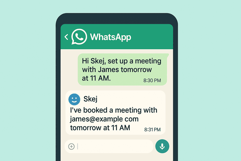 Your Skej Assistant Is Now on WhatsApp
